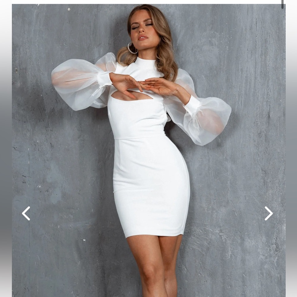 White mini dress